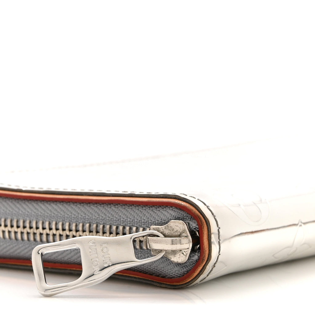 Louis Vuitton Monogram Mirror Zippy Wallet Silver