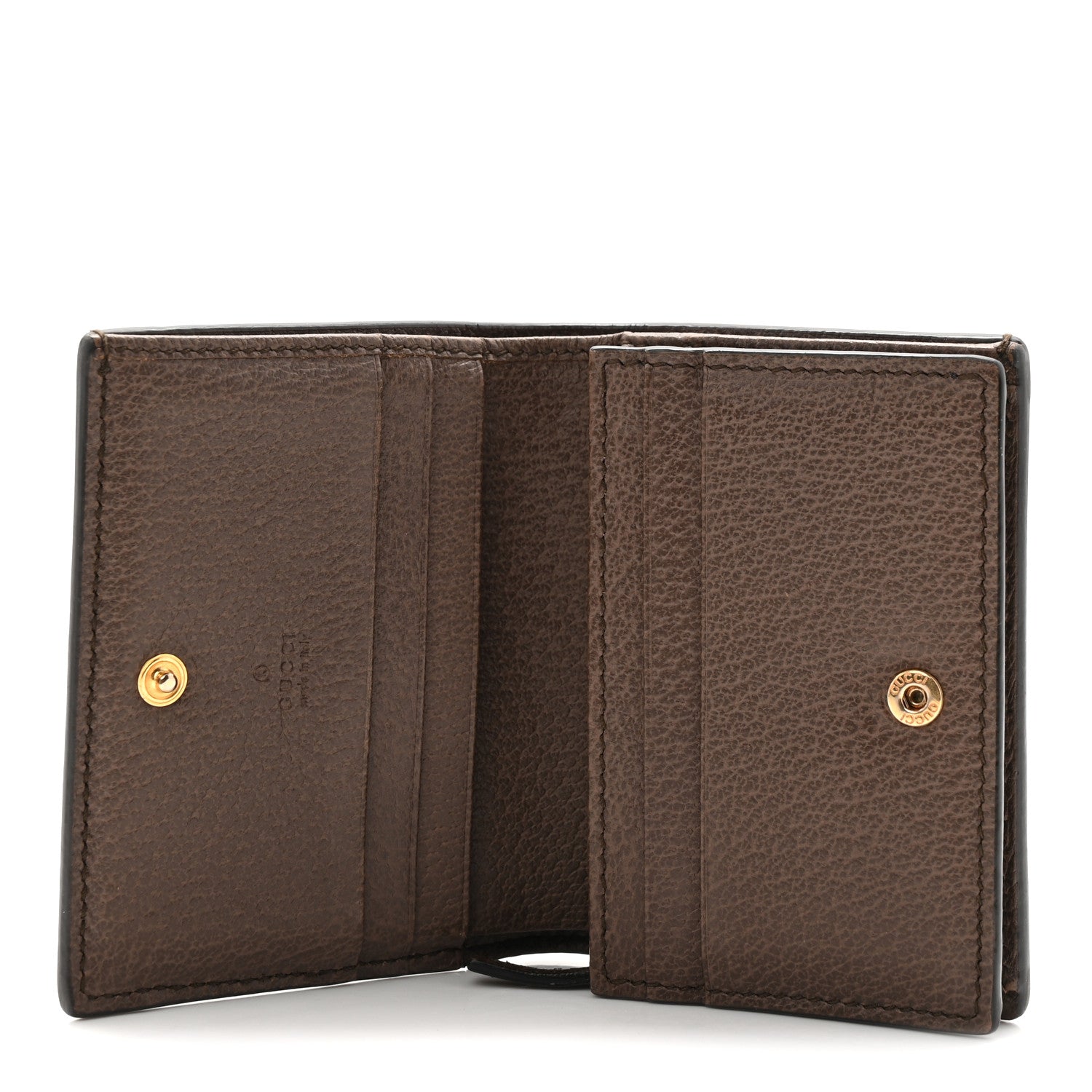 Gucci GG Supreme Monogram Web Ophidia Card Case Beige New Acero