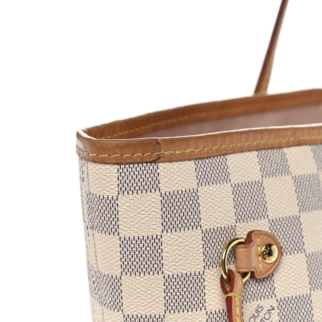 Louis Vuitton Damier Azur Neo Neverfull MM Rose Ballerine