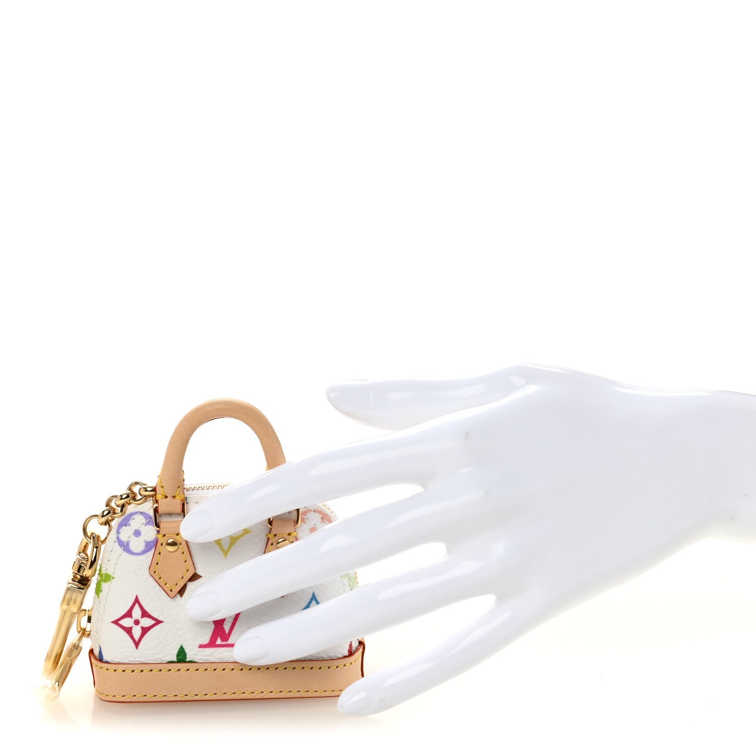 Louis Vuitton LV x TM Monogram Multicolor Micro Alma Bag Charm White