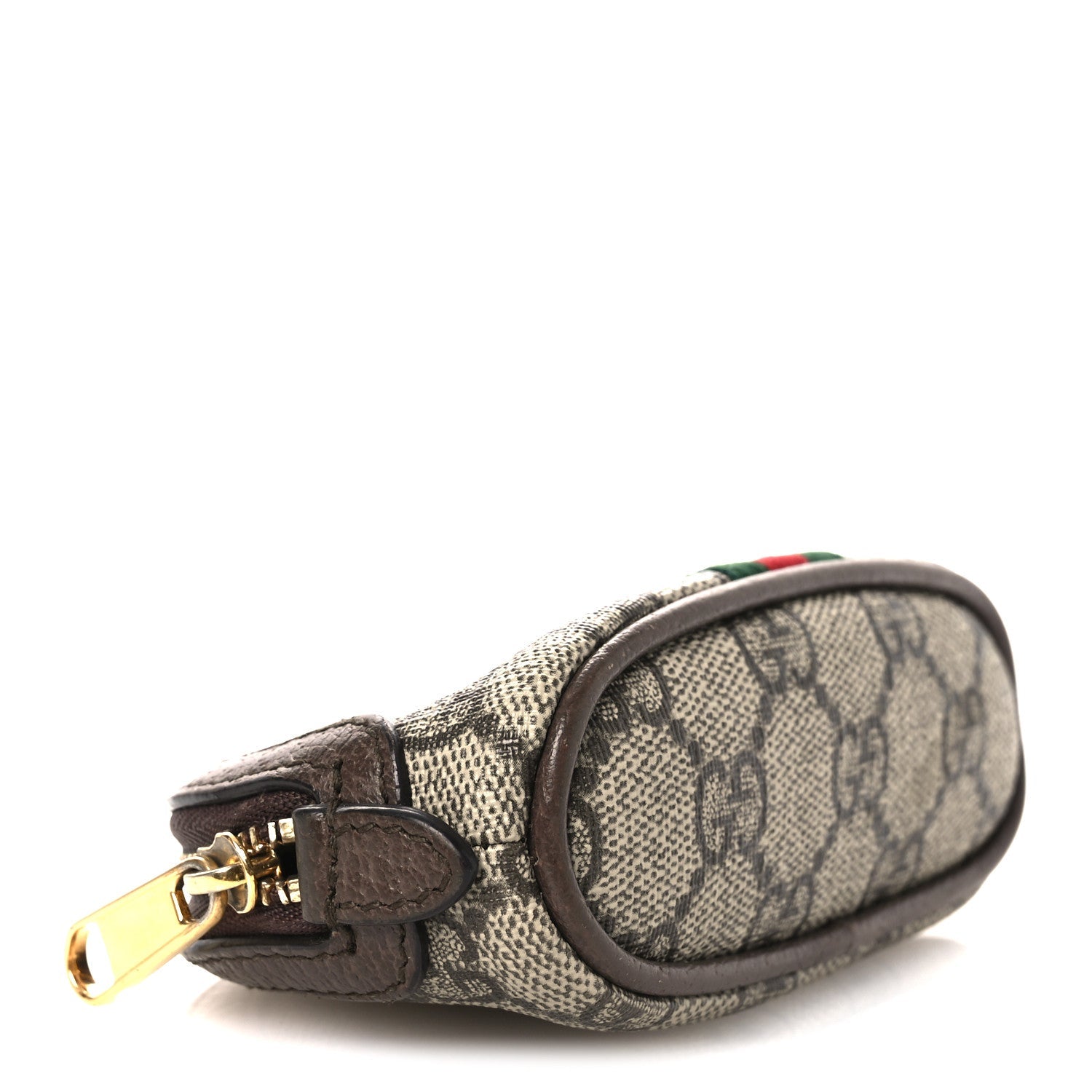 Gucci GG Supreme Monogram Web Ophidia Dome Key Pouch Beige New Acero