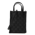 Gucci Denim GG Monogram Calfskin Mini Ophidia Tote Bag Black