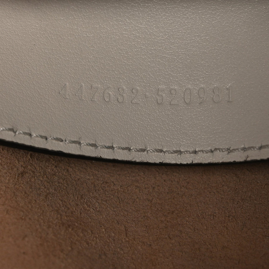 Gucci Calfskin Matelasse Small GG Marmont Chain Shoulder Bag White