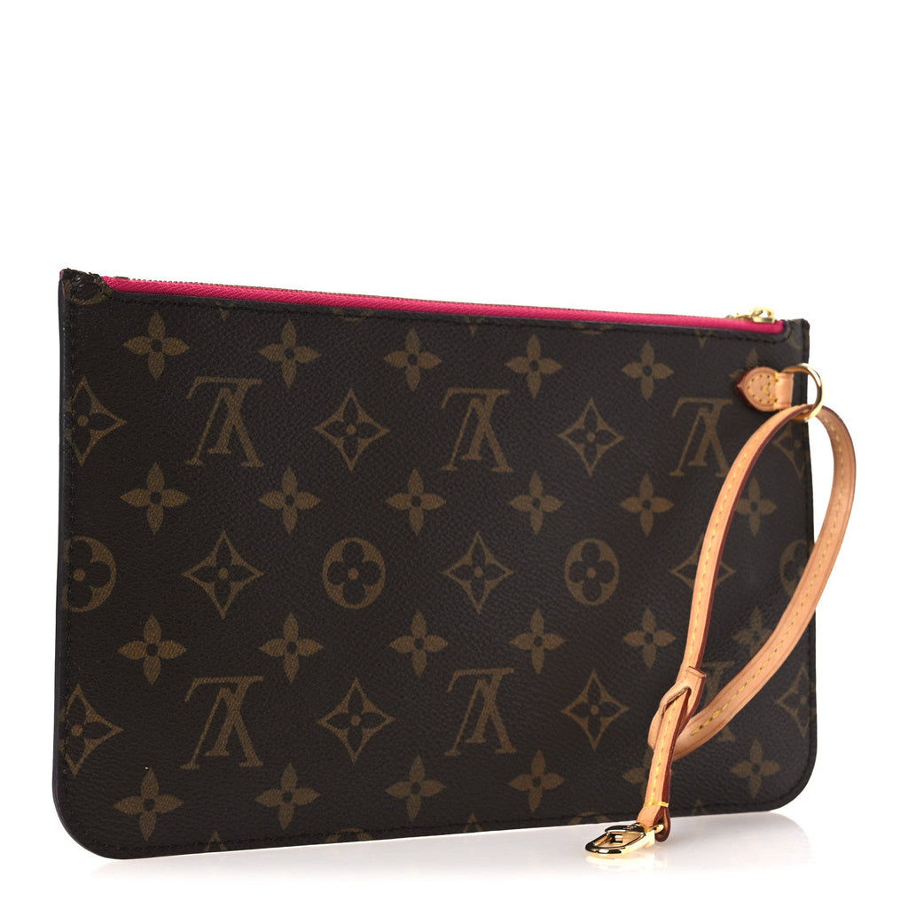 Louis Vuitton Monogram Neverfull MM GM Pochette Pivoine