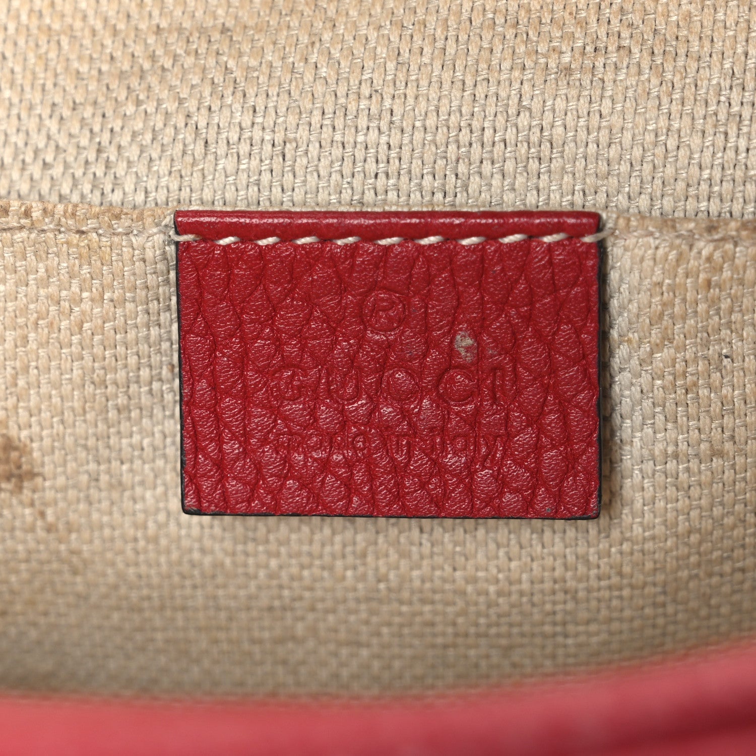 Gucci Pebbled Calfskin Small Soho Disco Bag Vibrant Red