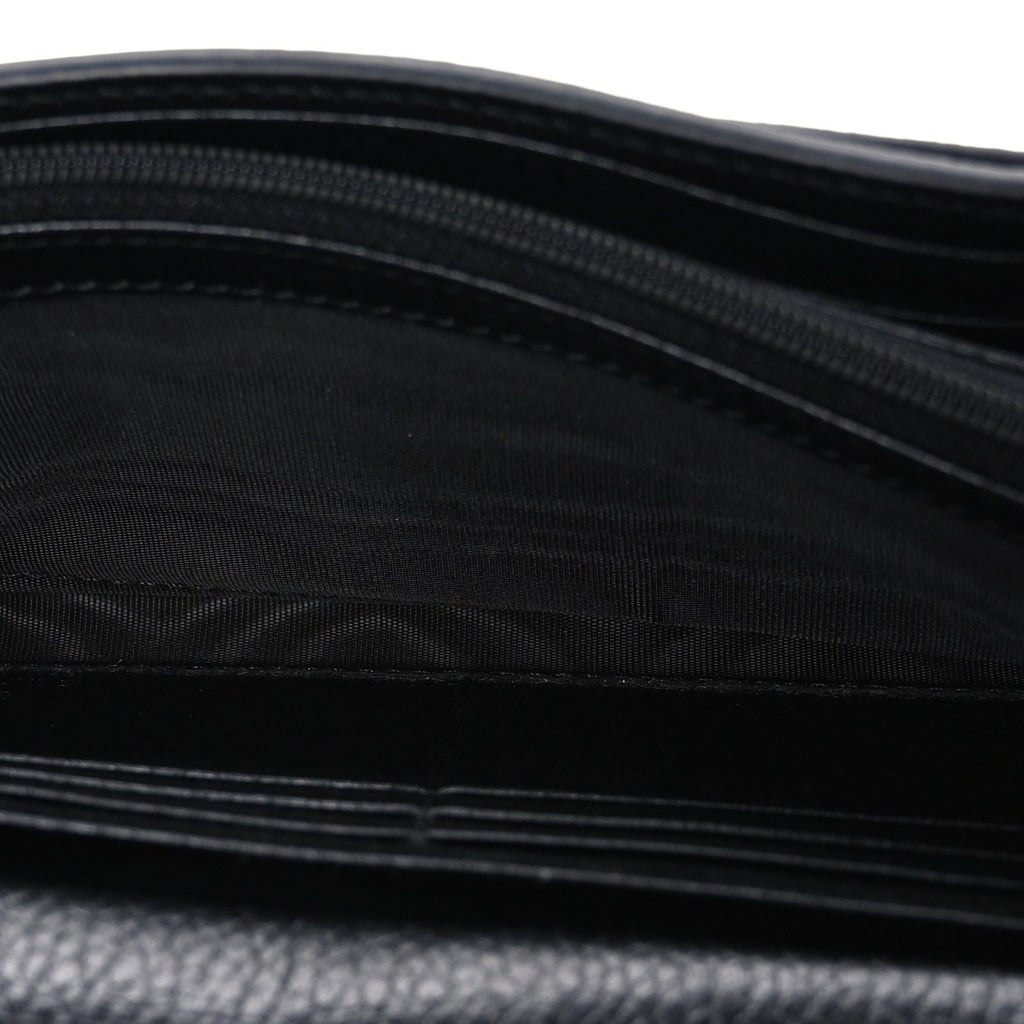 Gucci Dollar Calfskin GG Supreme Monogram GG Marmont Continental Wallet Black Beige Ebony