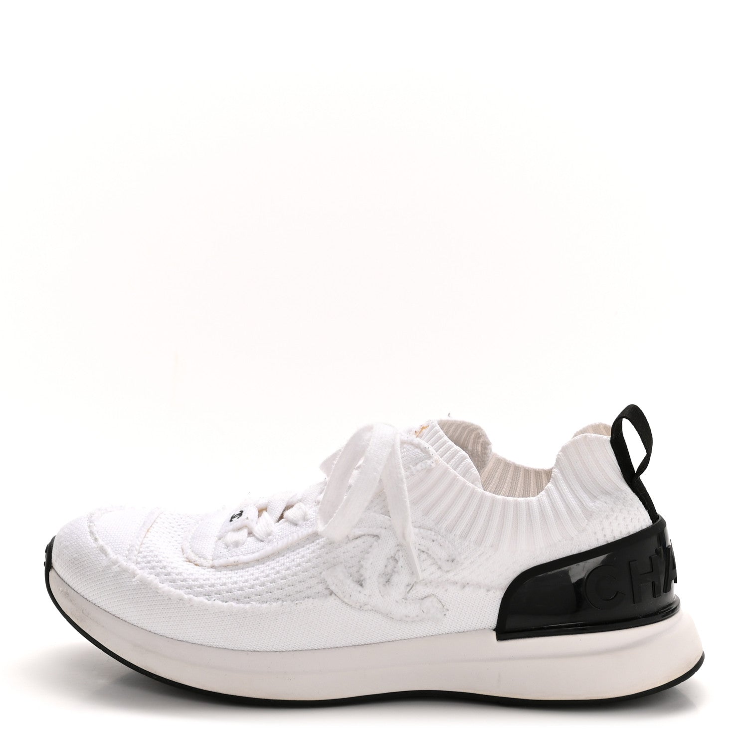 Fabric Logo Sneakers 39.5 White