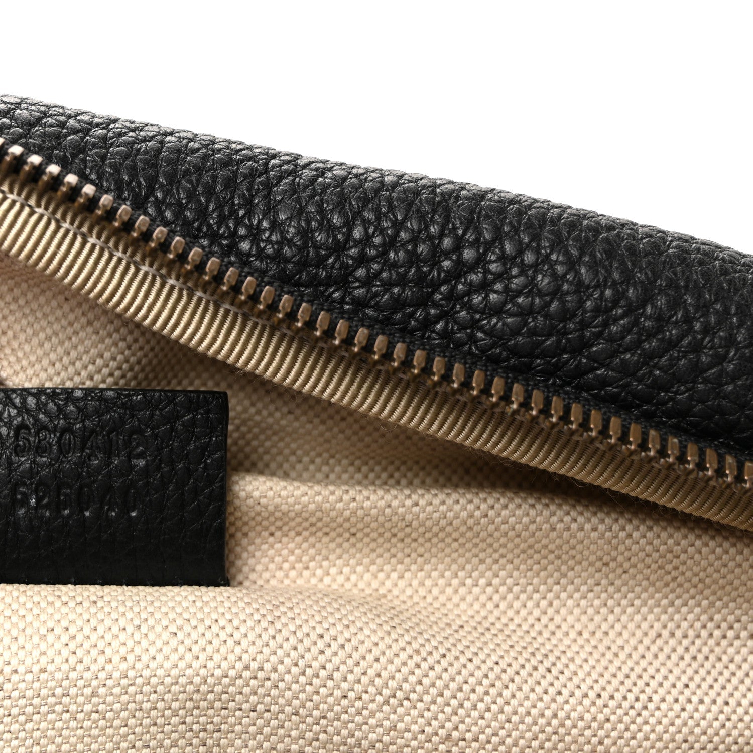 Gucci Grained Calfskin Logo Belt Bag Black