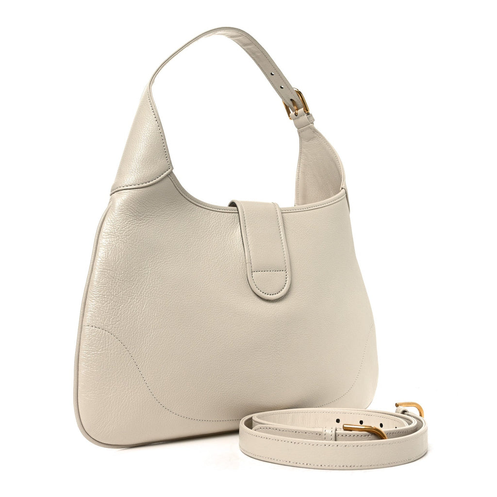 Gucci Goatskin Medium Aphrodite Shoulder Bag Mystic White