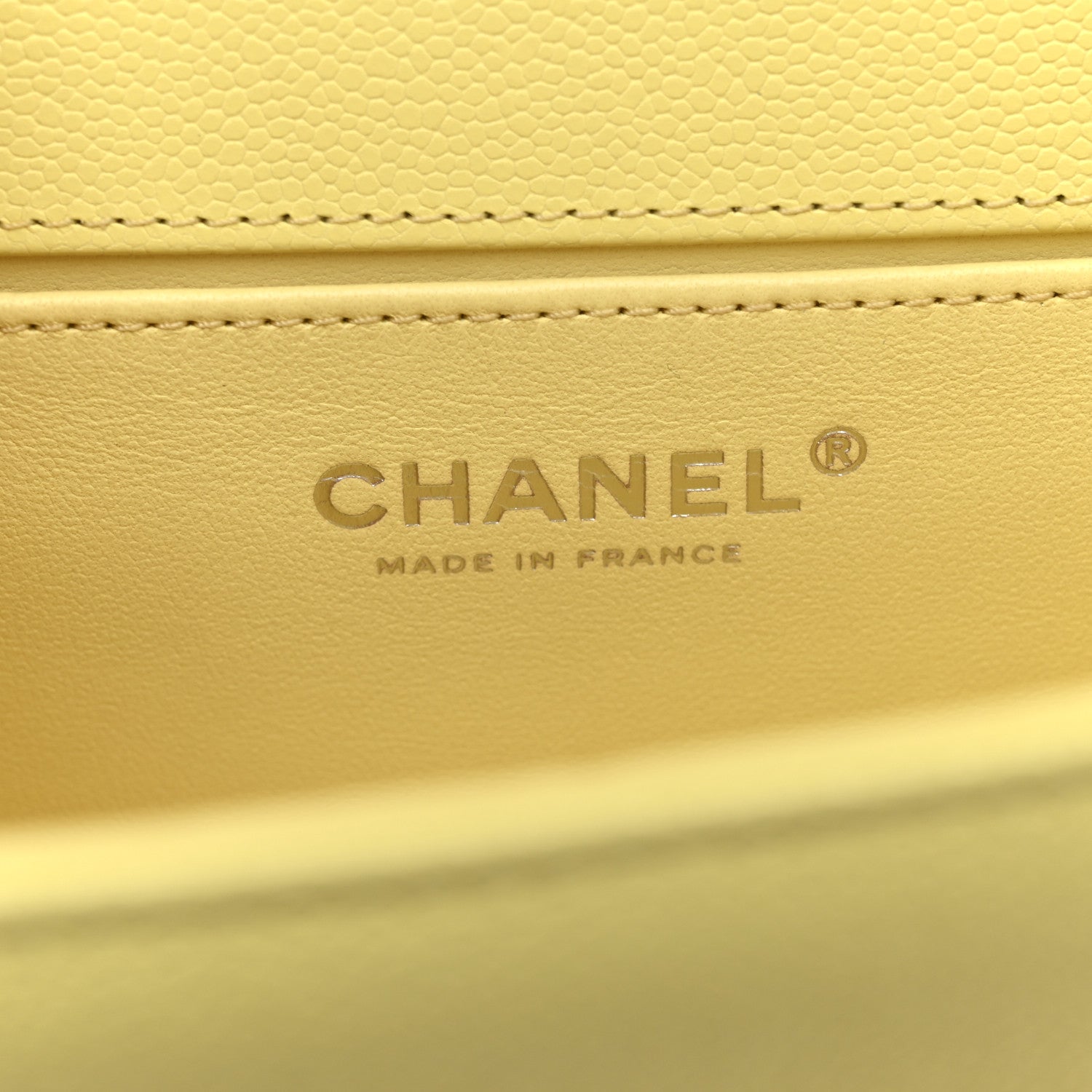 Chanel Caviar Quilted Medium Boy Flap Yellow