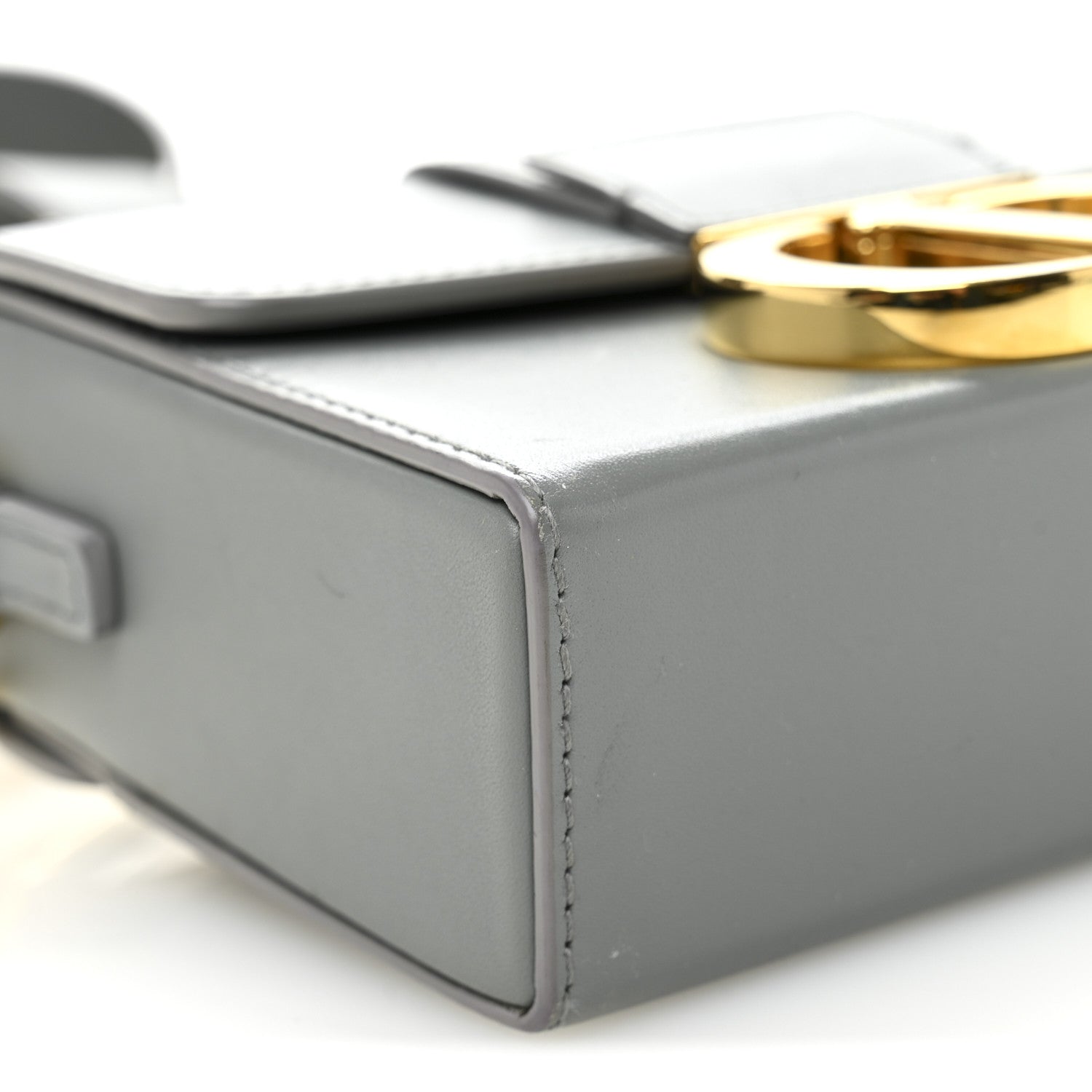 Christian Dior Box Calfskin 30 Montaigne Box Bag Gray