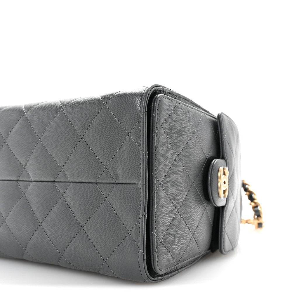 Chanel Caviar Quilted Small Chanel 25 Handbag Dark Grey