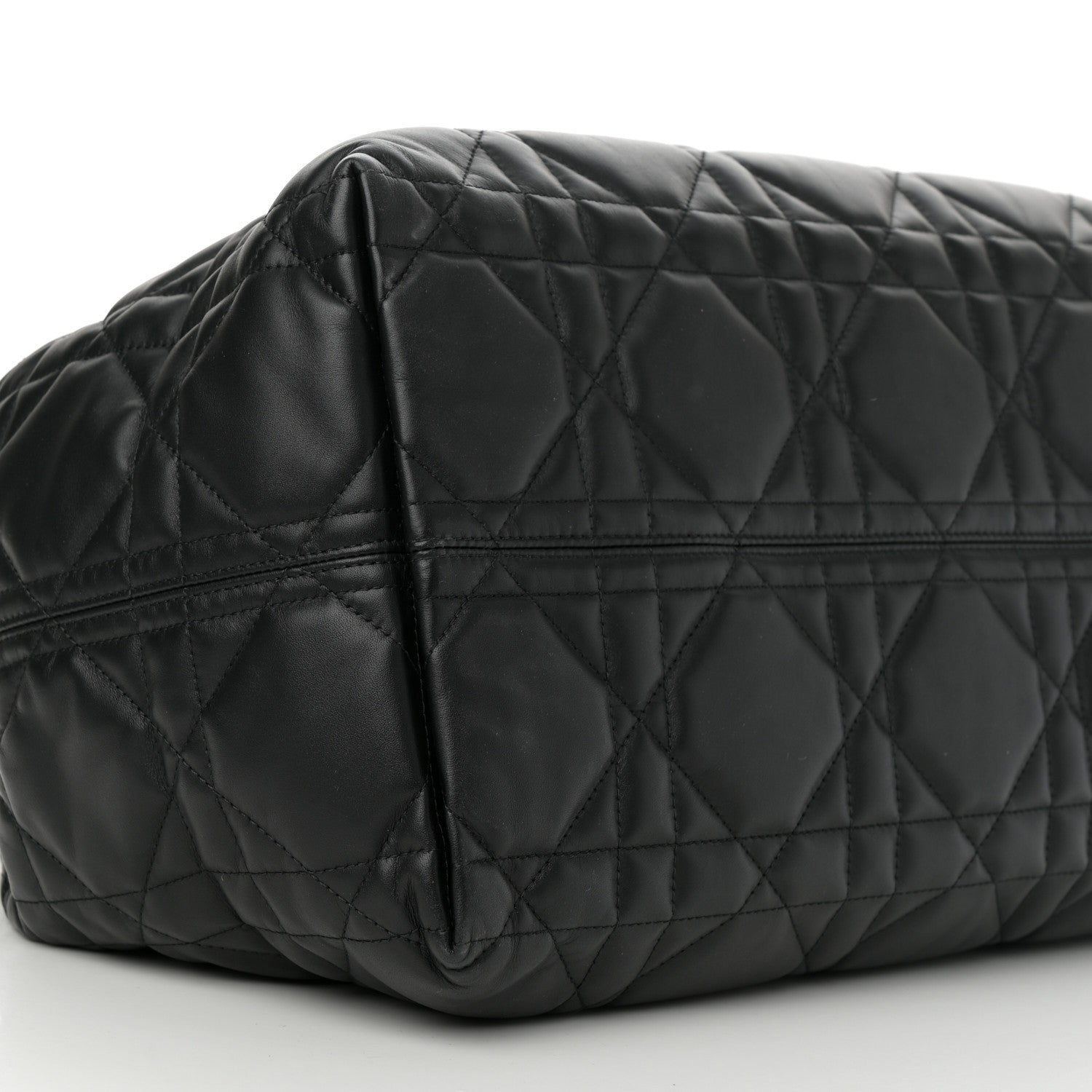 Christian Dior Calfskin Macrocannage Large Toujours Black