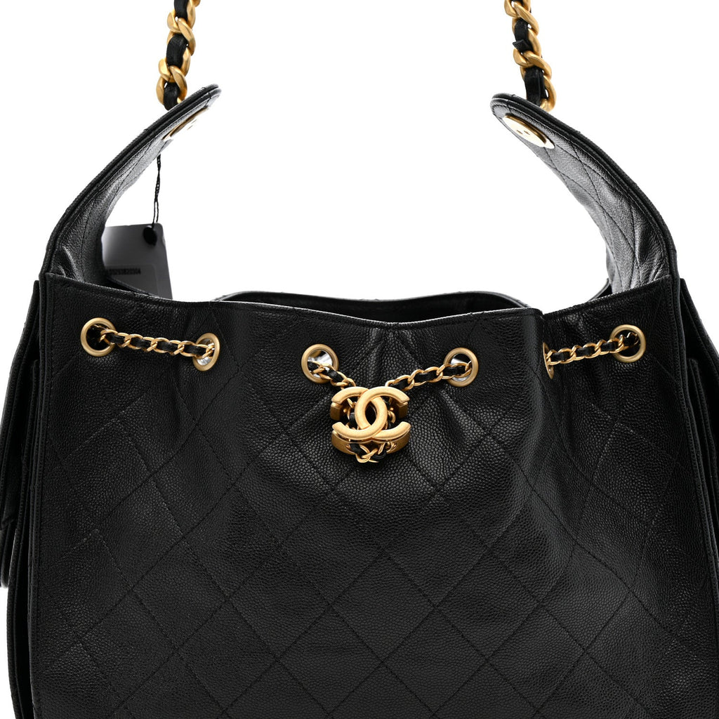 Chanel Caviar Quilted Small Chanel 25 Handbag Black
