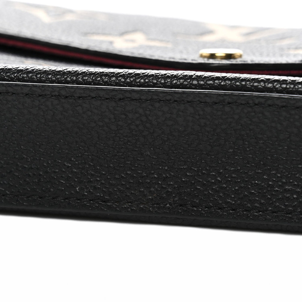 Louis Vuitton Empreinte Monogram Giant Felicie Pochette Black Beige