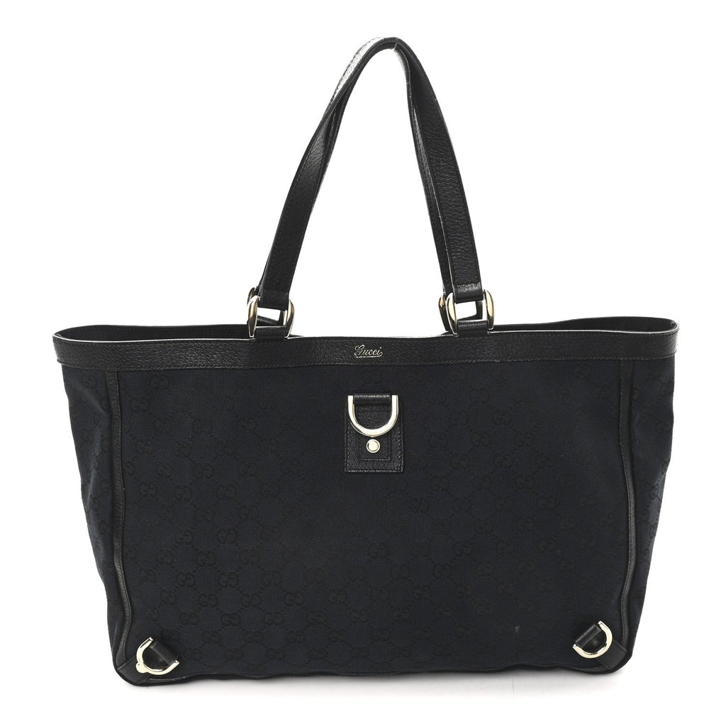 Gucci Monogram Large Abbey Tote Black