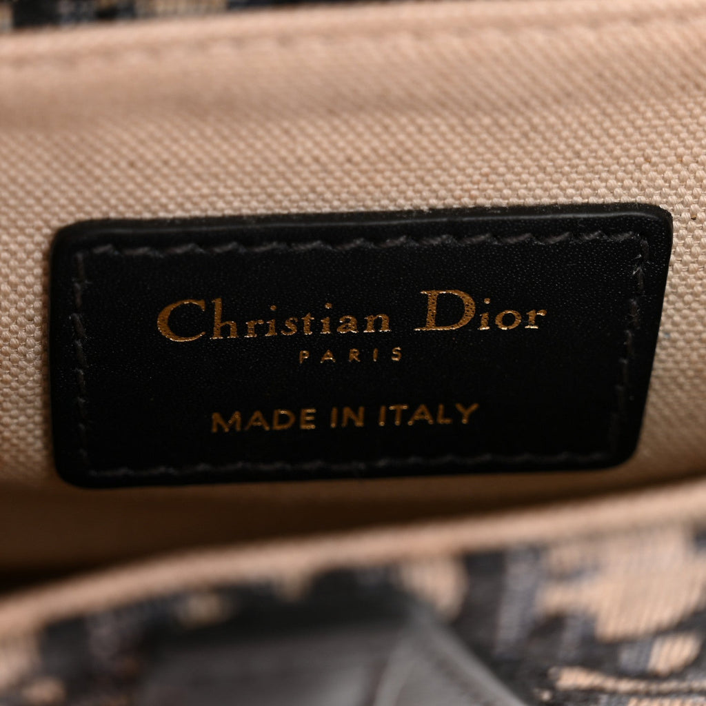 Christian Dior Oblique Mini Saddle Bag Blue