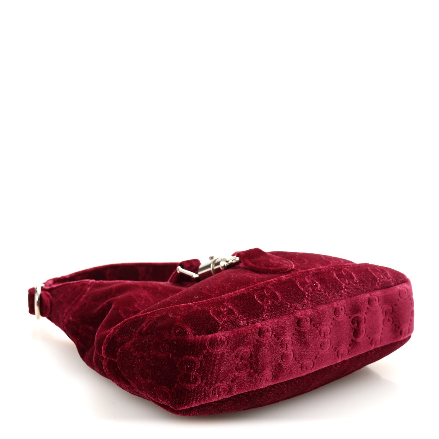 Gucci New Velvet Ashmir GG Monogram Small Jackie 1961 Hobo Red