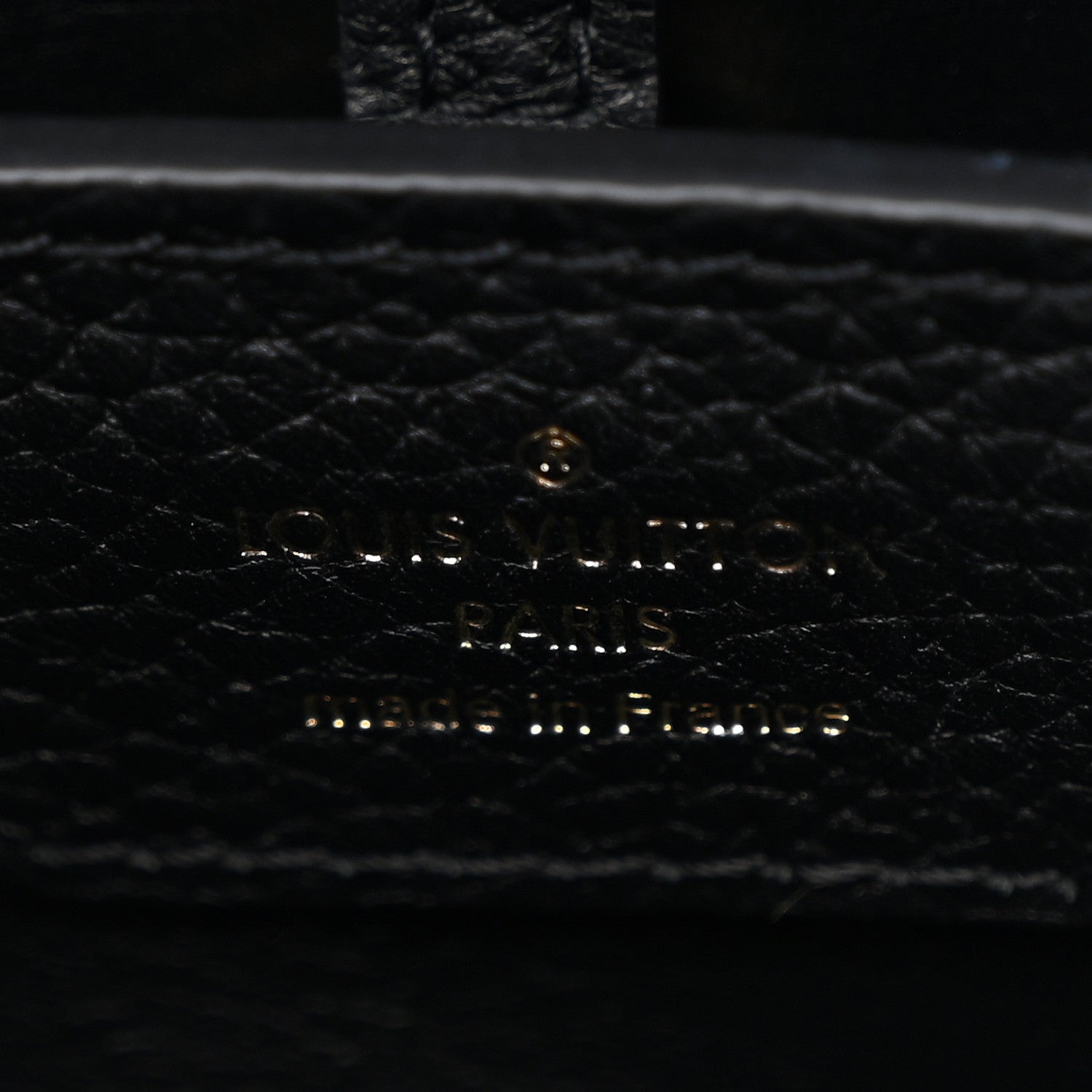 Louis Vuitton Taurillon Capucines MM Black Blue White