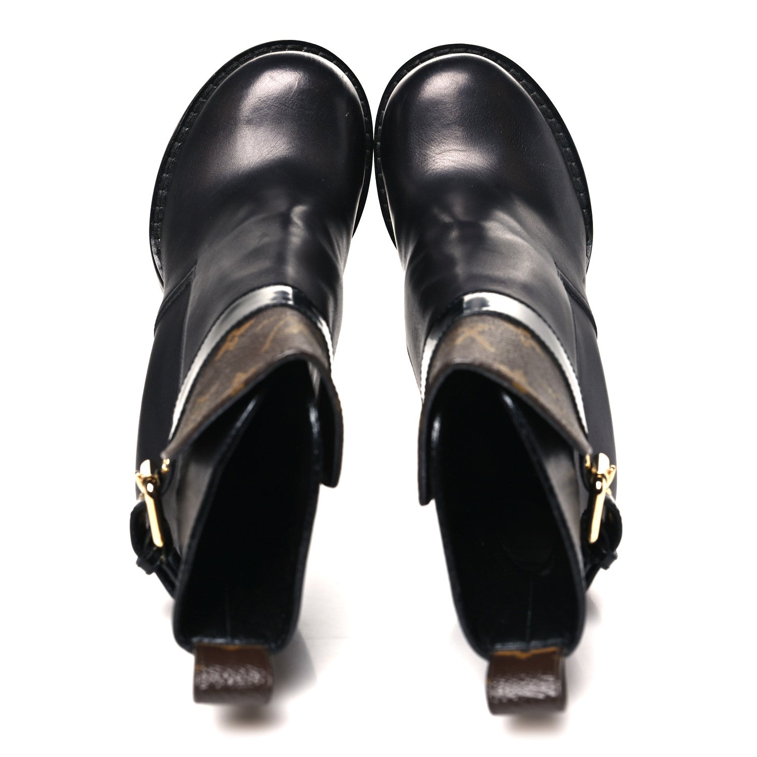 Louis Vuitton Calfskin Monogram Star Trail Ankle Boots 37 Black