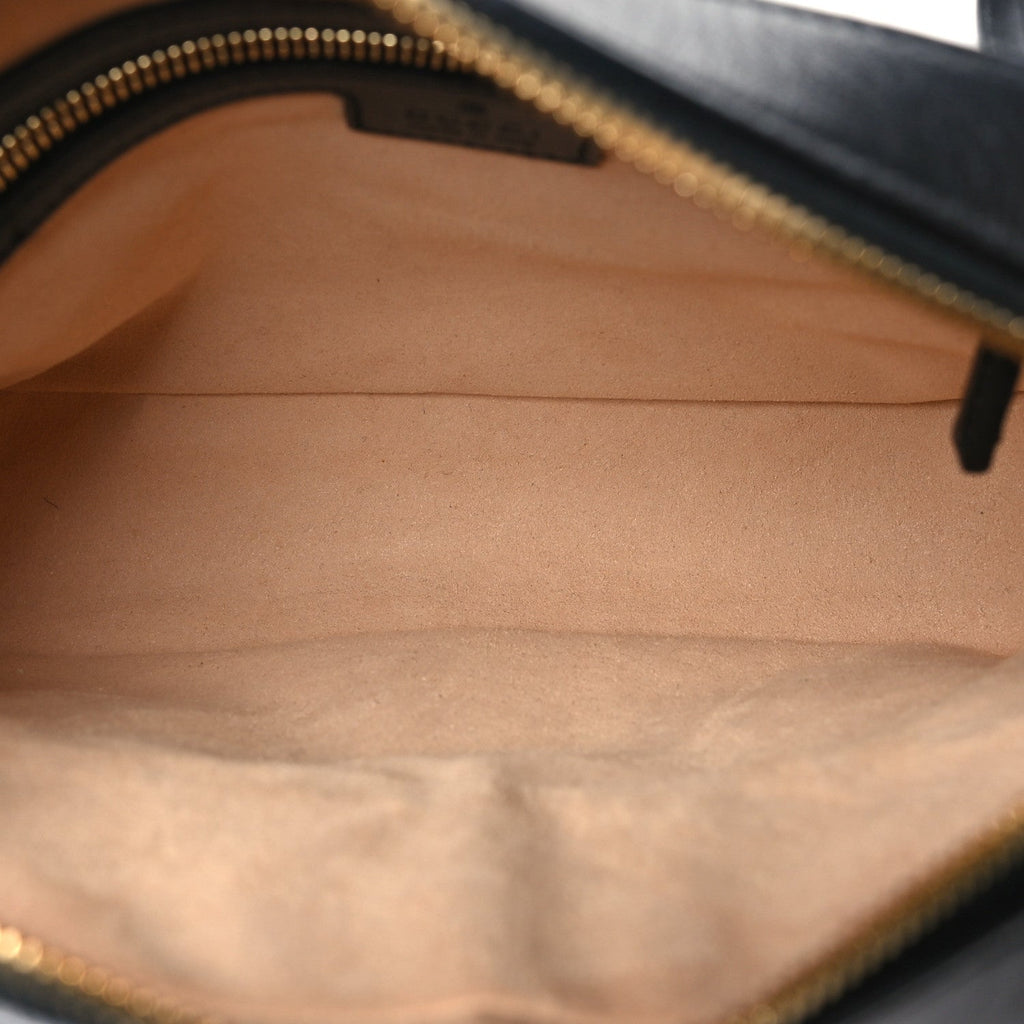 Gucci Textured Calfskin Small Horsebit 1955 Shoulder Bag Black