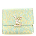Louis Vuitton Taurillon Summer Stardust Capucines XS Wallet Vert D'Eau