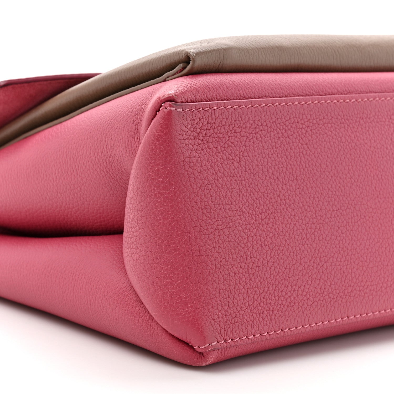 Louis Vuitton Soft Calfskin My Lockme Top Handle Lie De Vin Oxford Greige