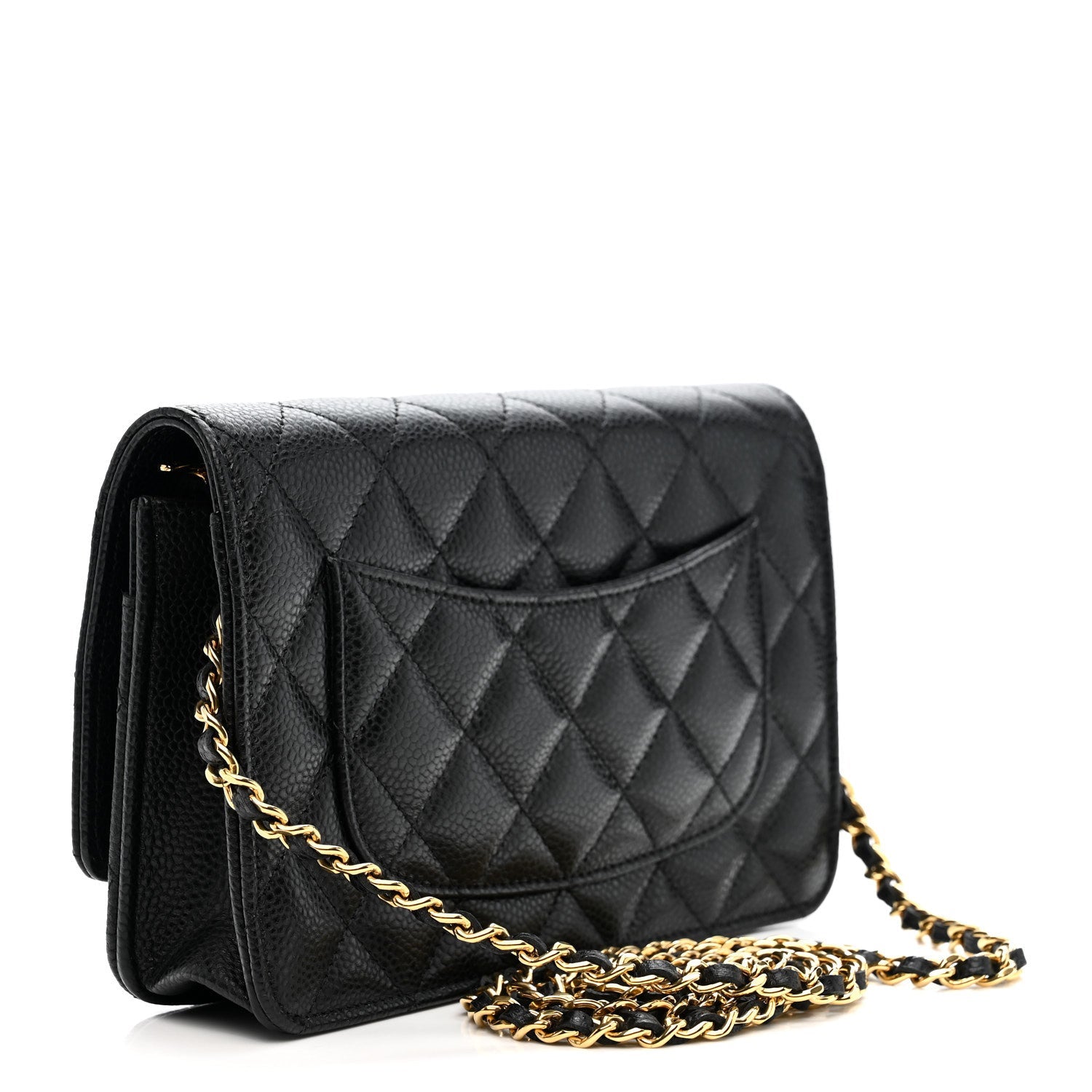 Chanel Caviar Quilted Wallet on Chain WOC Black