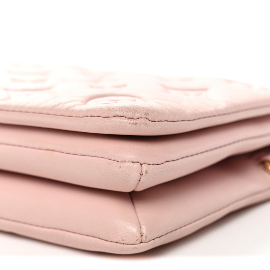 Louis Vuitton Lambskin Embossed Monogram Pochette Coussin Rose
