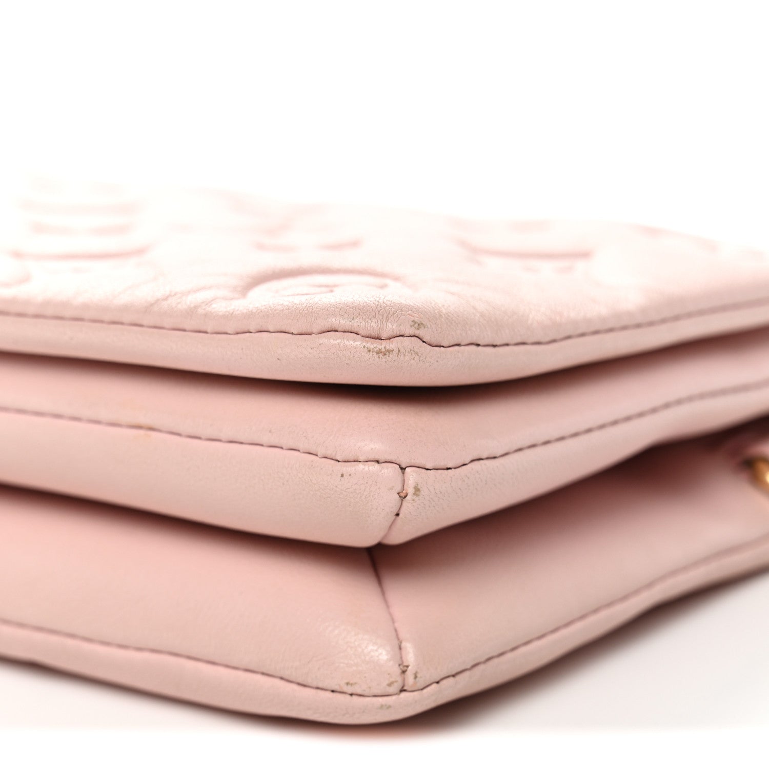 Louis Vuitton Lambskin Embossed Monogram Pochette Coussin Rose