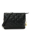 Louis Vuitton Lambskin Embossed Monogram Coussin BB Black