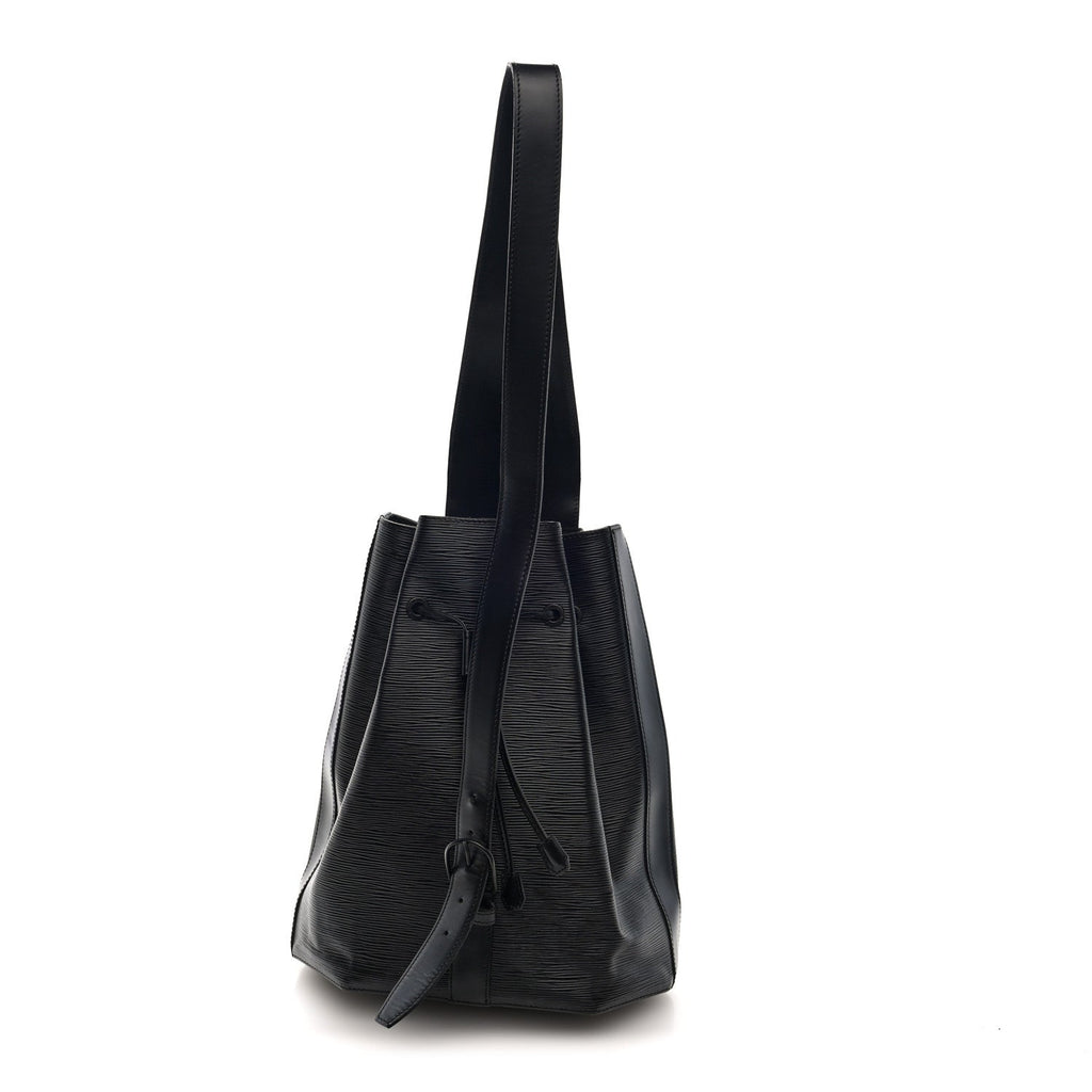 Louis Vuitton Epi Sac a Dos Drawstring Bag Black