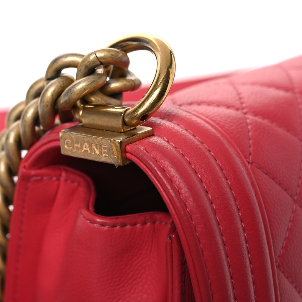 Chanel Caviar Quilted Small Boy Flap Pink