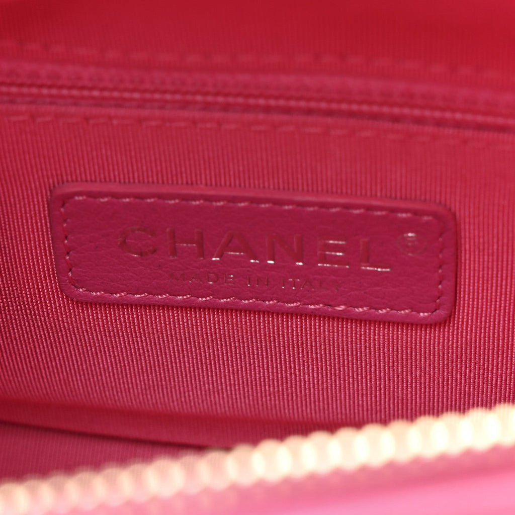 Chanel Tweed Calfskin Small Gabrielle Hobo Pink