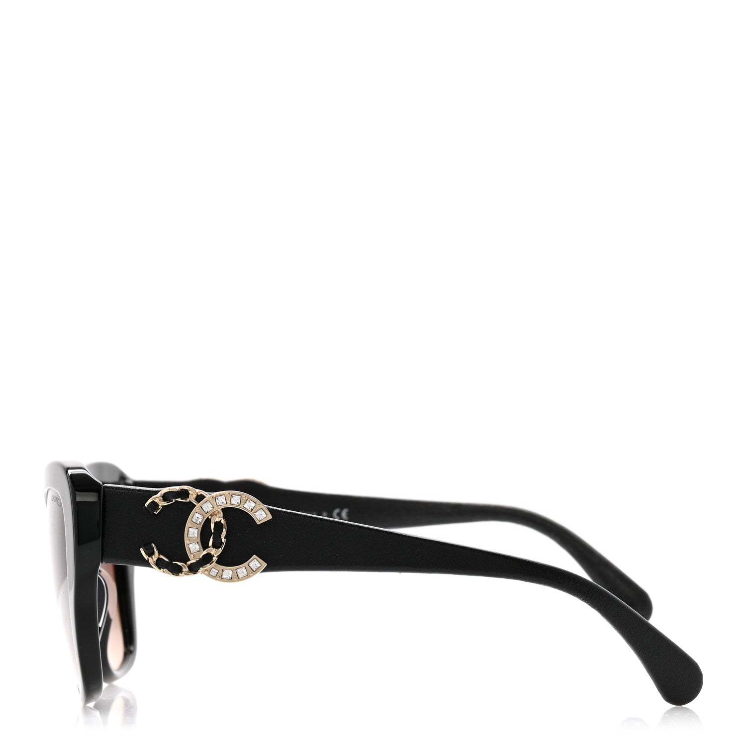 Acetate Lambskin CC Sunglasses 5457-Q-A Black