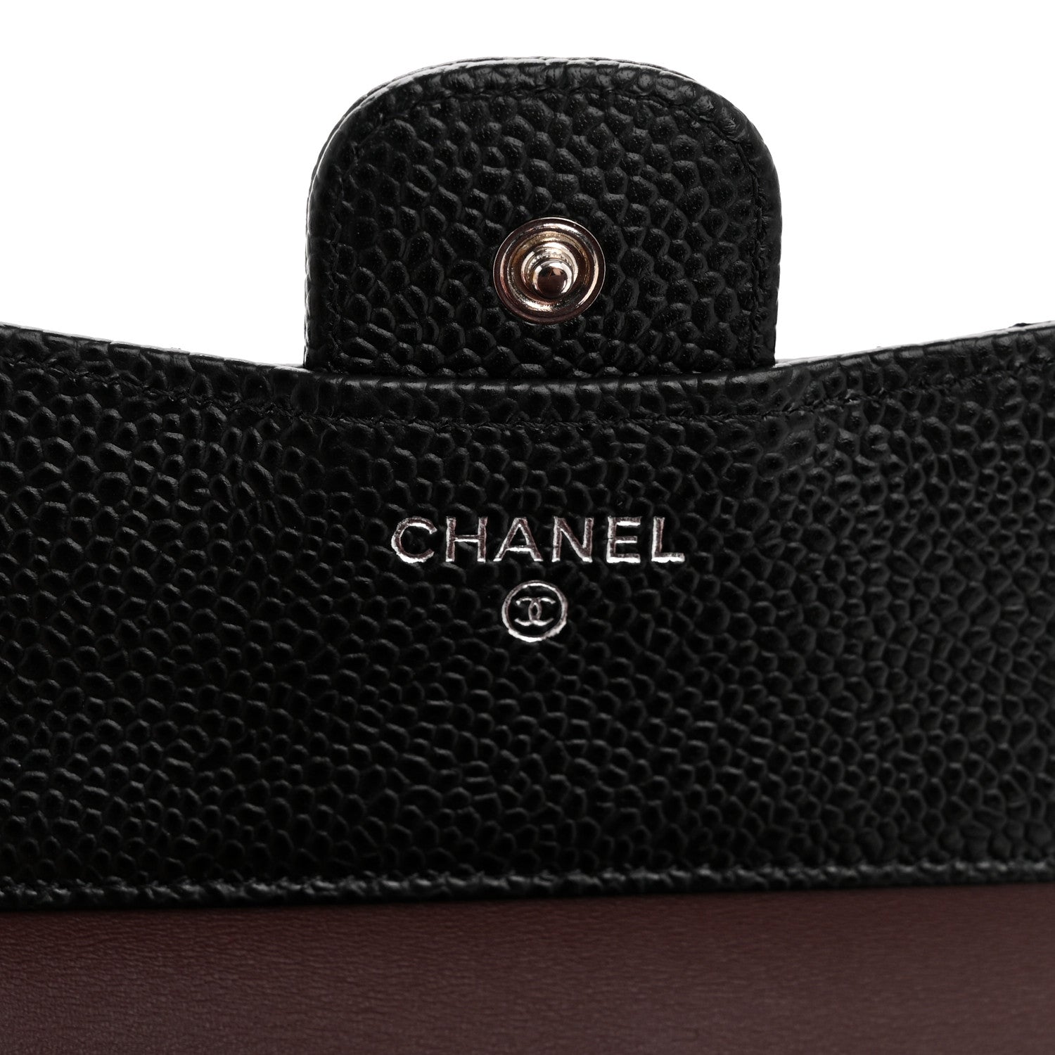 Caviar Quilted Compact Flap Wallet Black