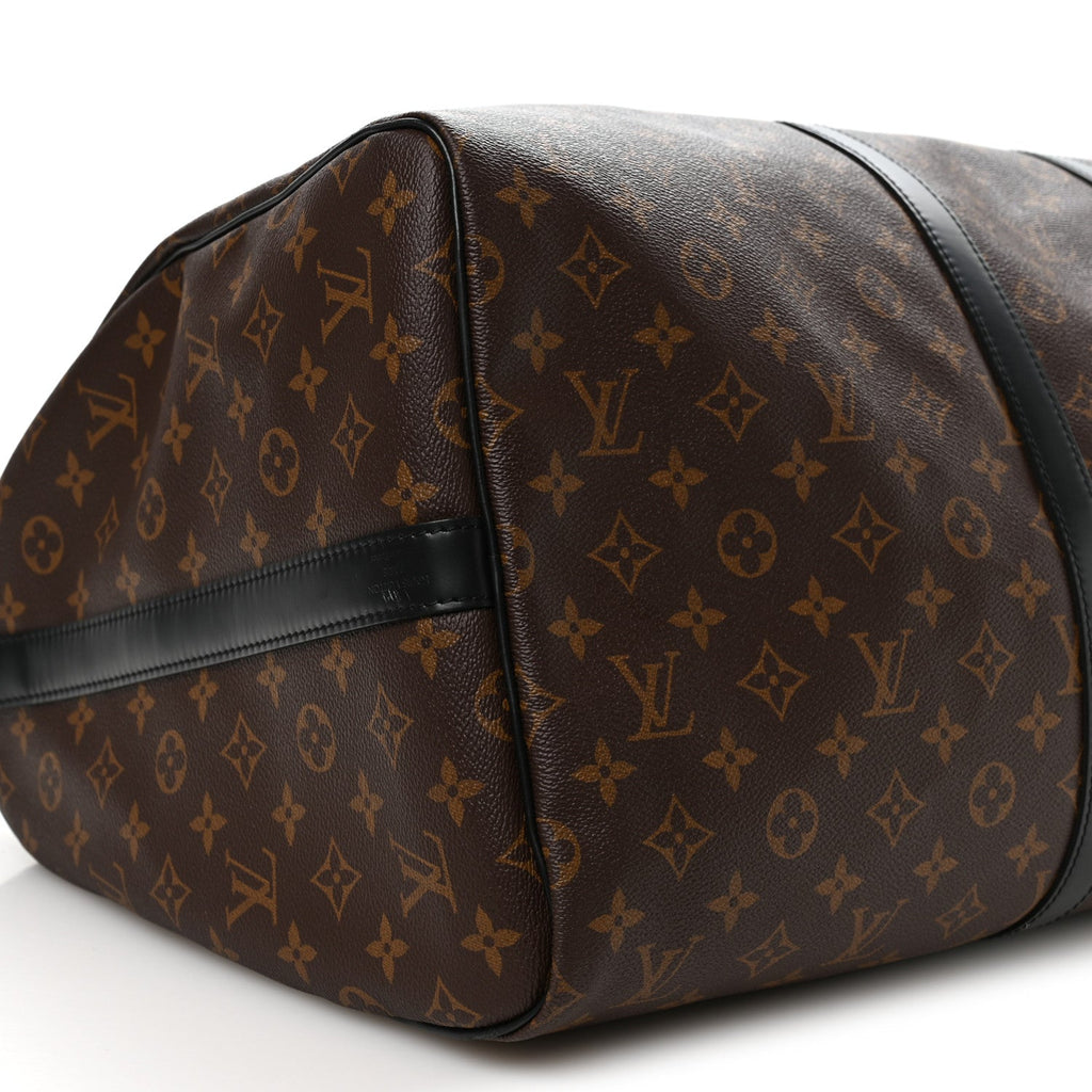 Louis Vuitton Monogram Macassar Keepall Bandouliere 55