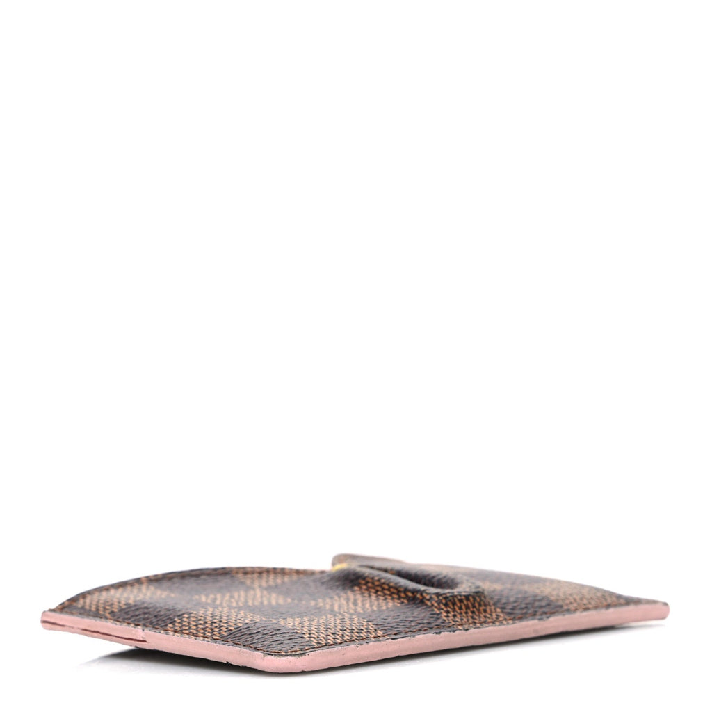 Louis Vuitton Damier Ebene Caissa Card Holder Rose Ballerine