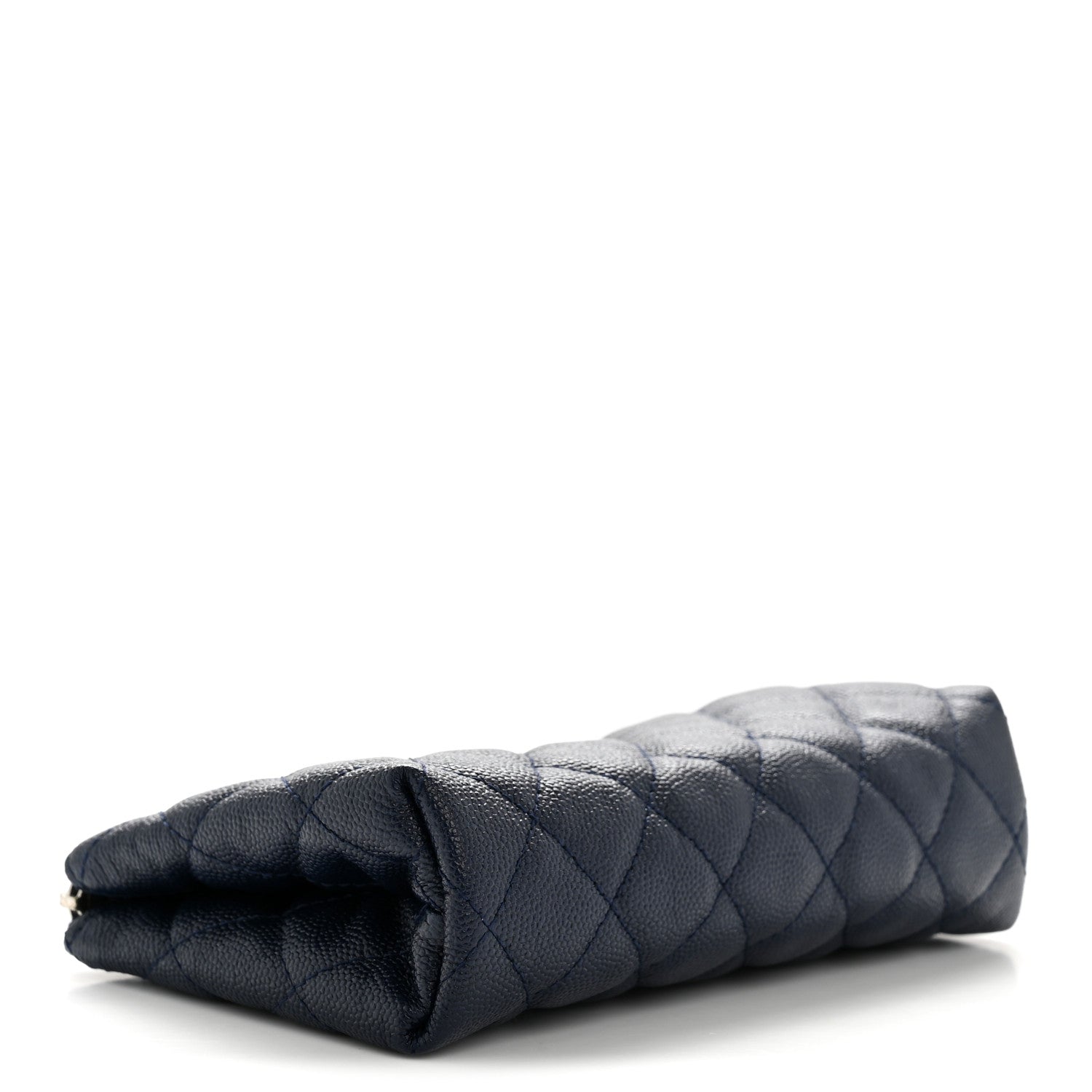 Caviar Quilted Cosmetic Case Navy