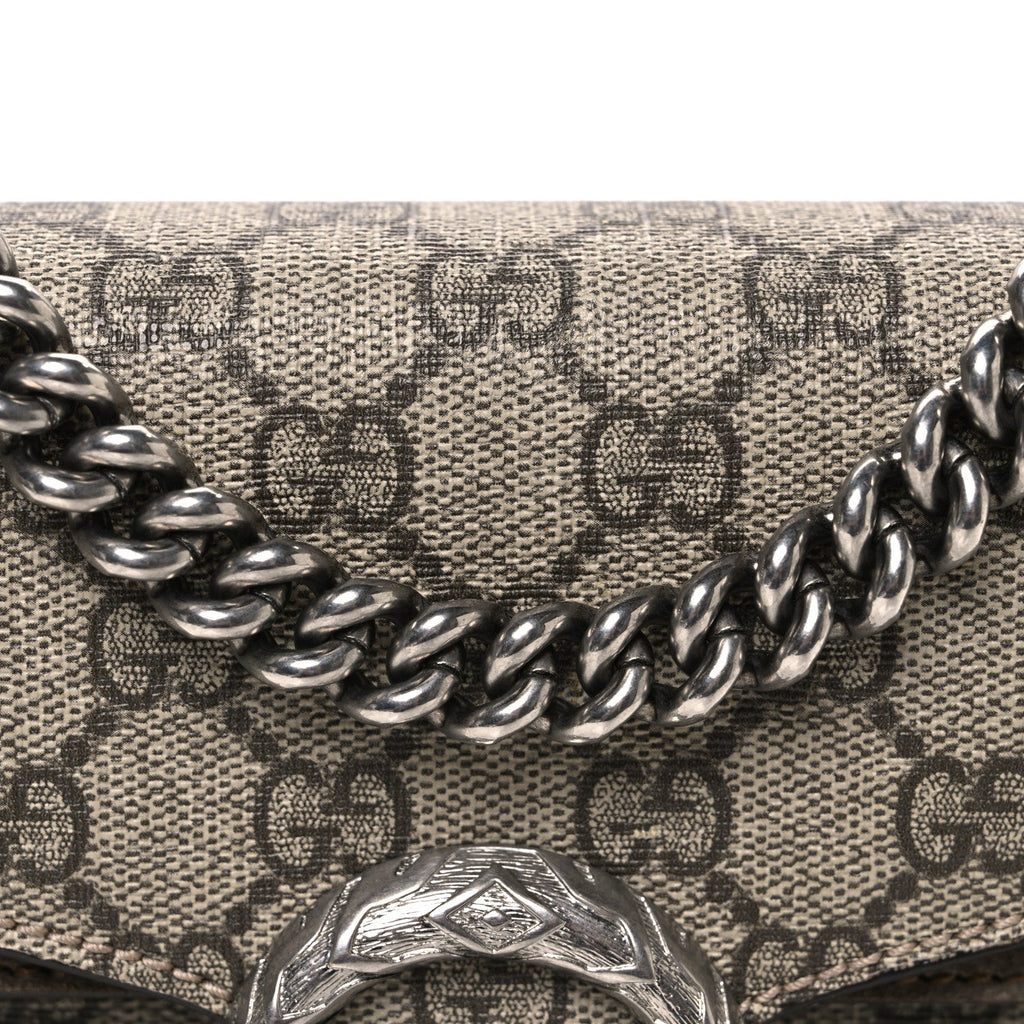 Gucci GG Supreme Monogram Mini Dionysus Shoulder Bag Taupe