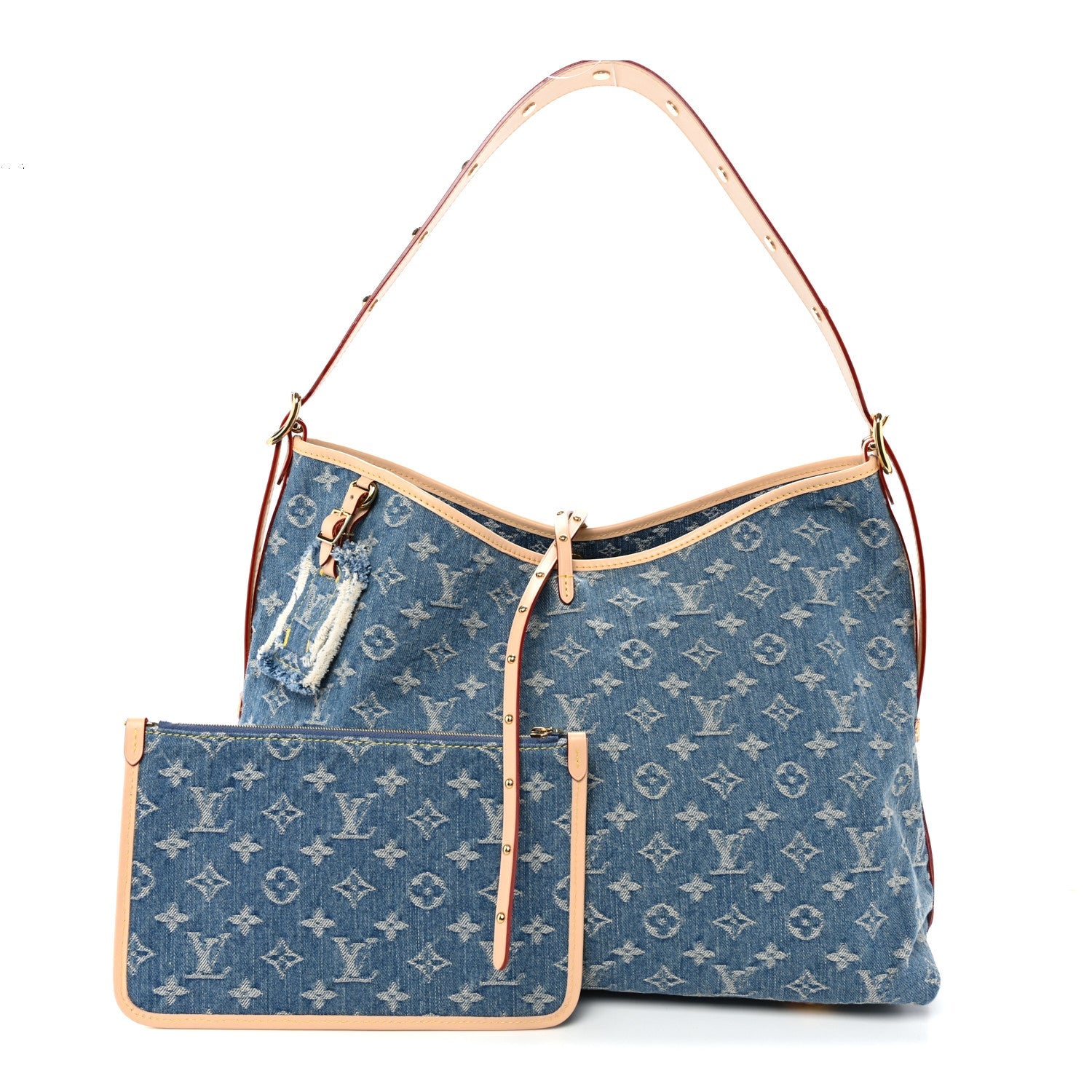 Louis Vuitton Monogram Denim CarryAll MM Blue
