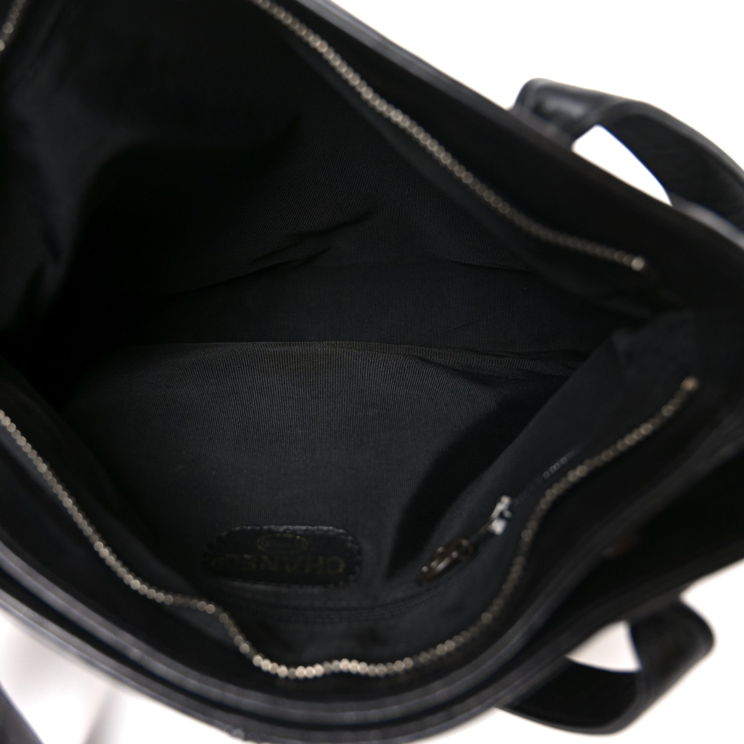 Chanel Lambskin CC Stitched Tote Black