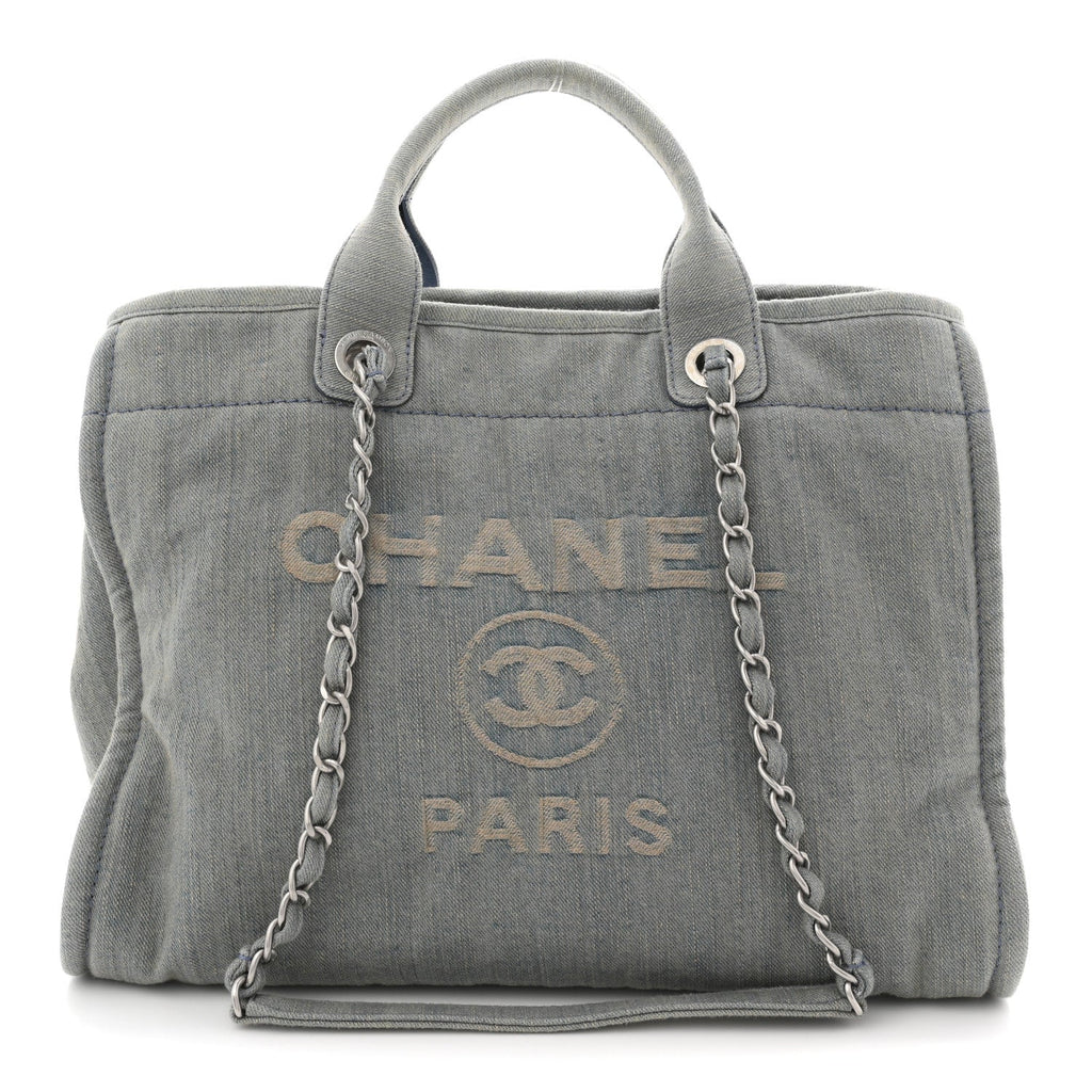 Chanel Denim Medium Deauville Tote Light Blue
