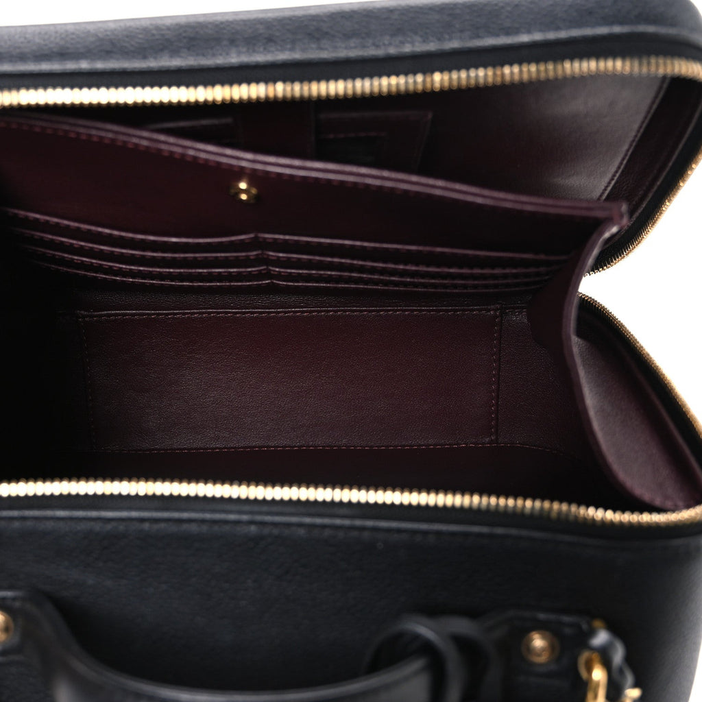 Chanel Caviar Quilted Large CC Filigree Vanity Case Black