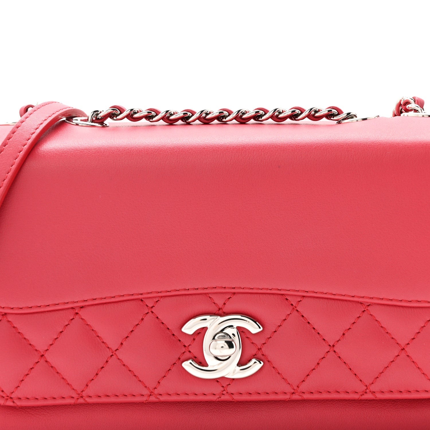 Chanel Calfskin Mini Tramezzo Flap Red