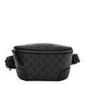 Gucci GG Supreme Monogram Emblem Calfskin Small Belt Bag Black Grey