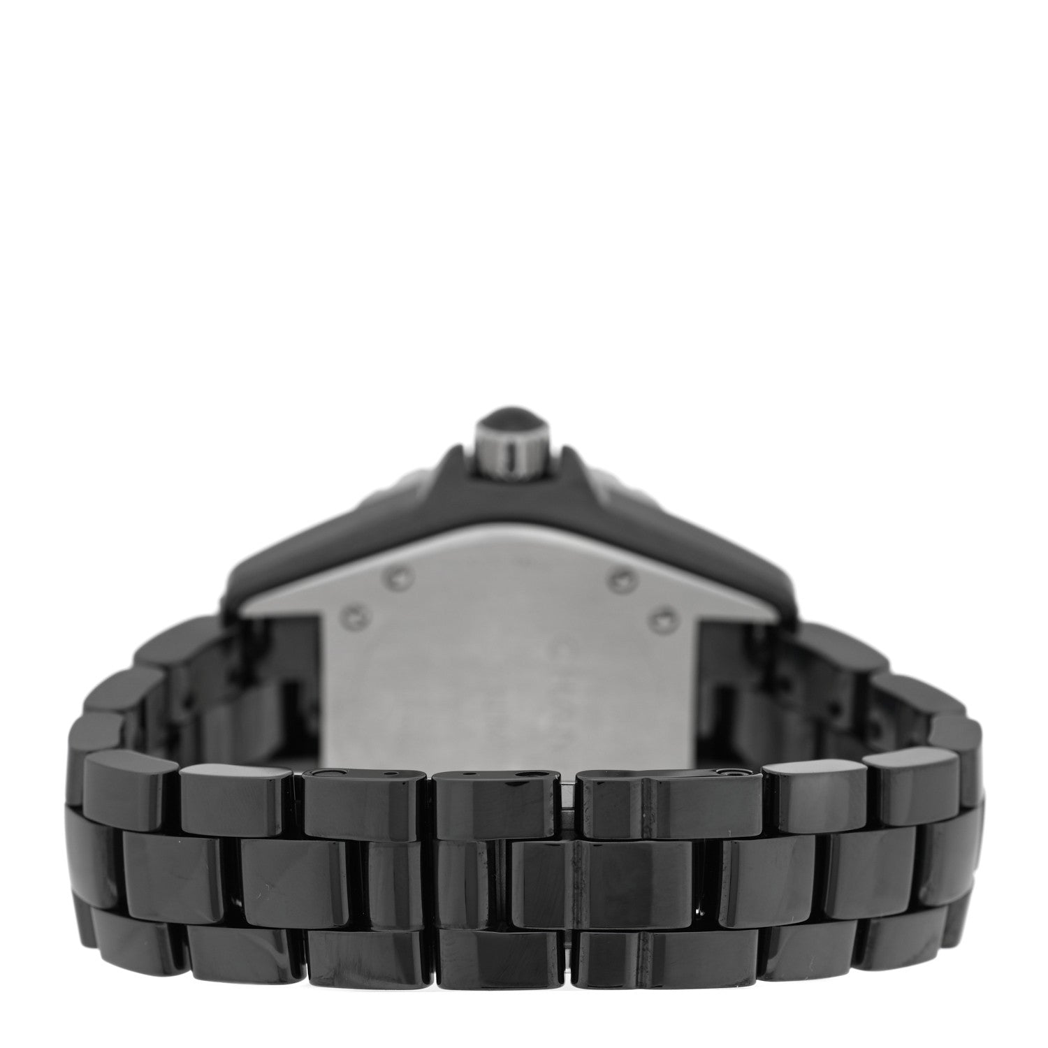 Chanel Stainless Steel Ceramic Diamond 33mm J12 Quartz Watch Black