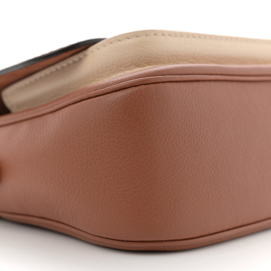 Louis Vuitton Grained Calfskin Lockme Tender Chataigne Brown
