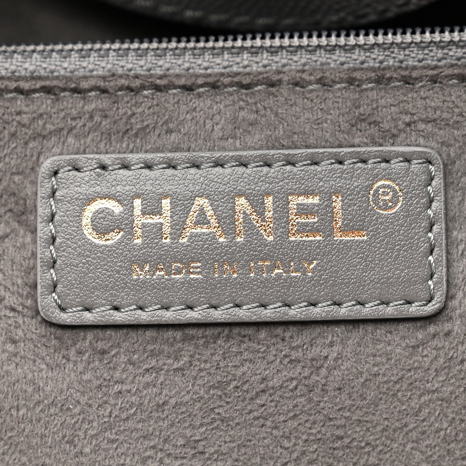 Chanel Caviar Studded Medium Deauville Tote Grey
