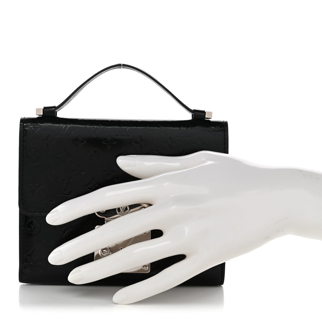 Louis Vuitton Vernis Glace Anouchka PM Wallet Black